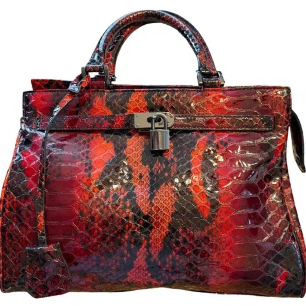 DANIER Leather Luxury Red Leather Handbag